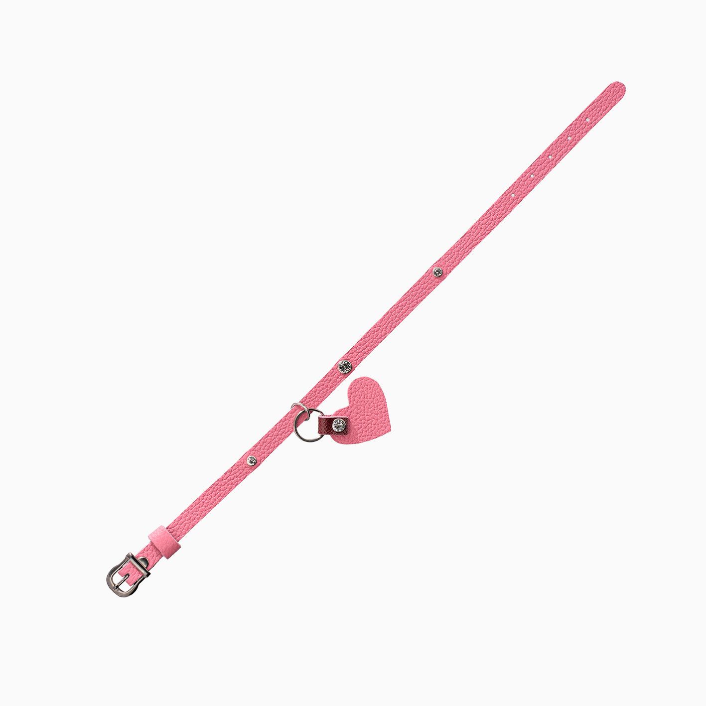 чокер со стразами и съёмным сердцем, розовый в Краснодаре