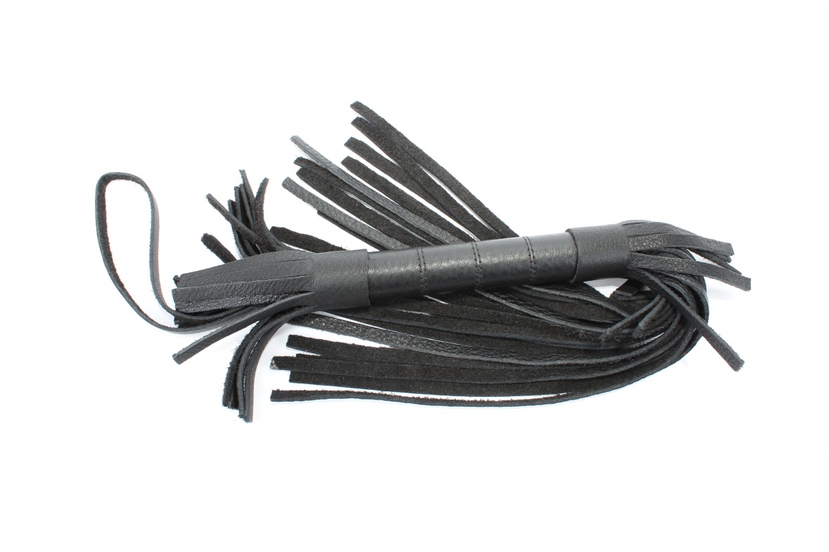 плетка короткая из натуральной кожи черная 54003ars в Краснодаре