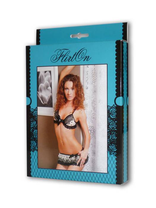 Эротическое комплект sharon flirton, черно-белый (46-48) в Краснодаре