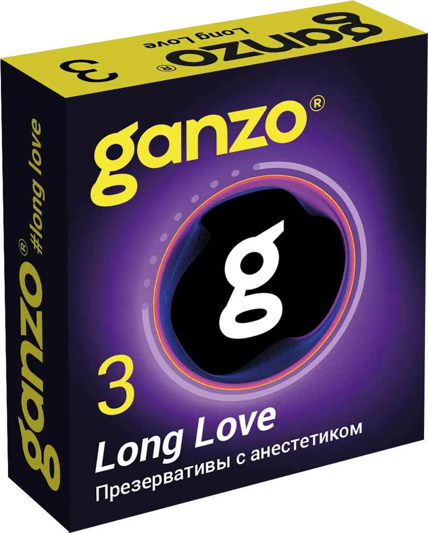 Презервативы презервативы с анестетиком ganzo long love, 3 шт в Краснодаре