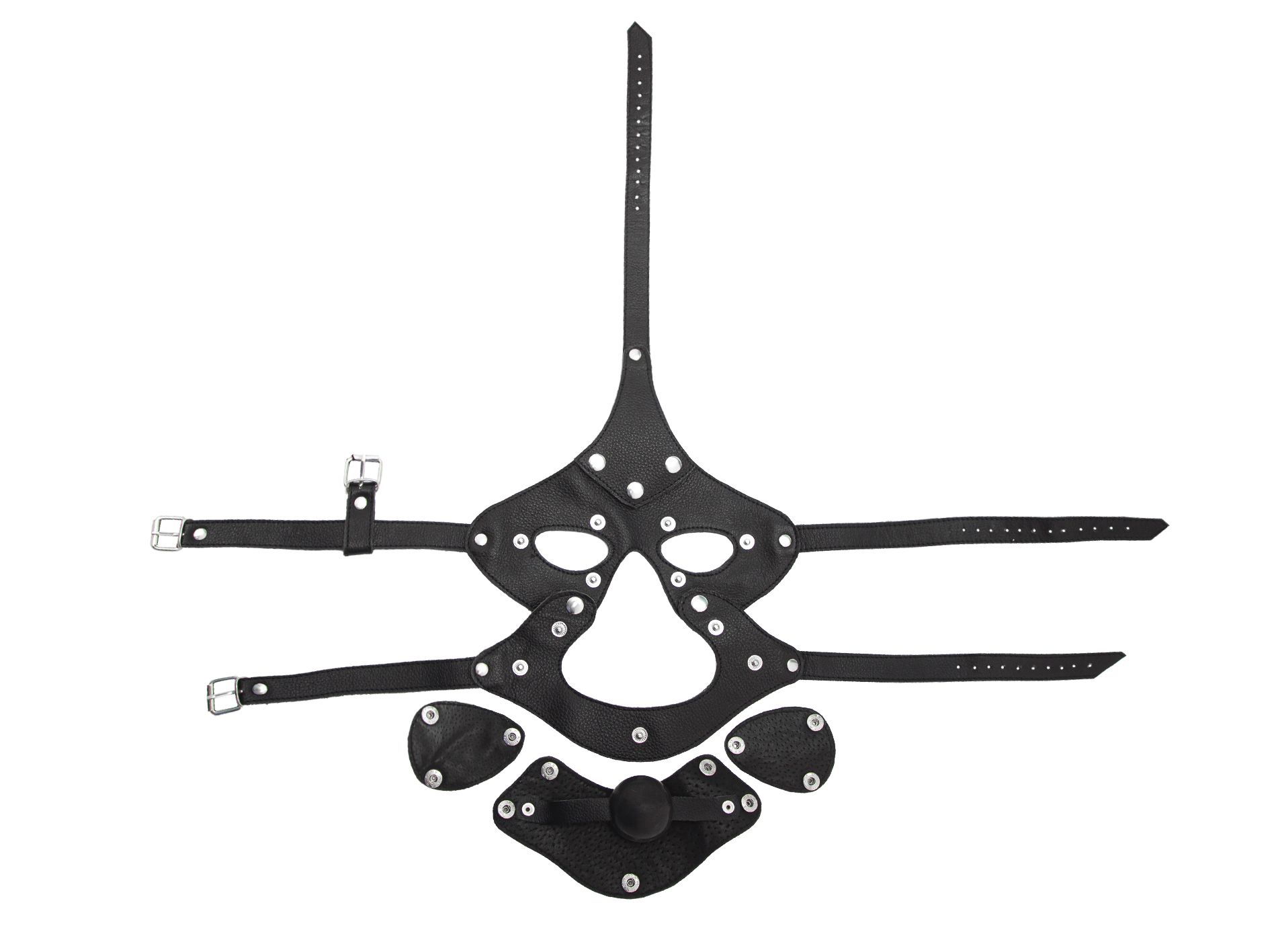 маска на лицо подиум с кляпом, черная в Краснодаре