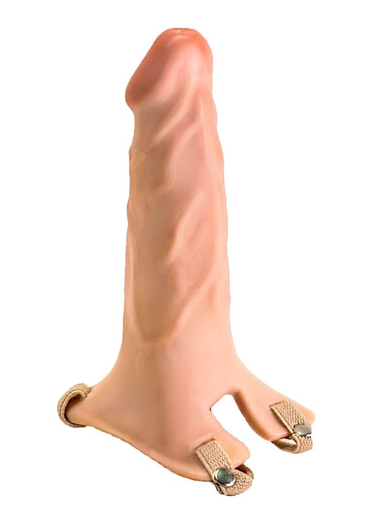 Фаллоимитатор полый Lovetoy каркасный 17 см, телесный