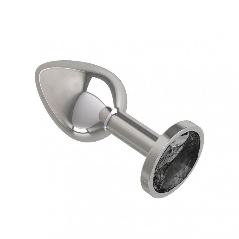 анальная втулка silver с черным кристаллом в Краснодаре