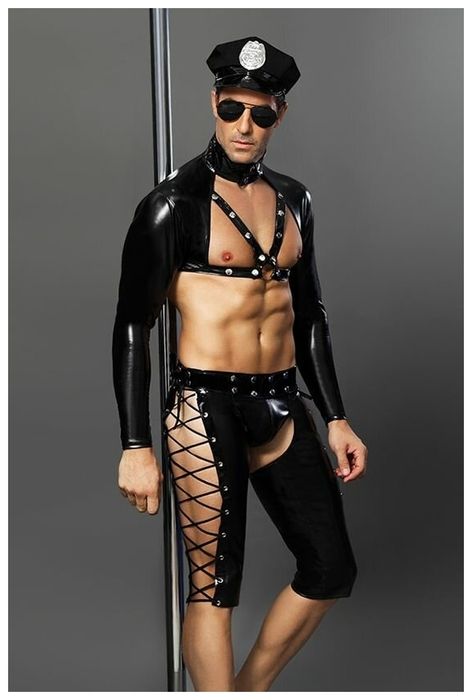 Эротическое костюм полицейского candy boy josh, черный в Краснодаре