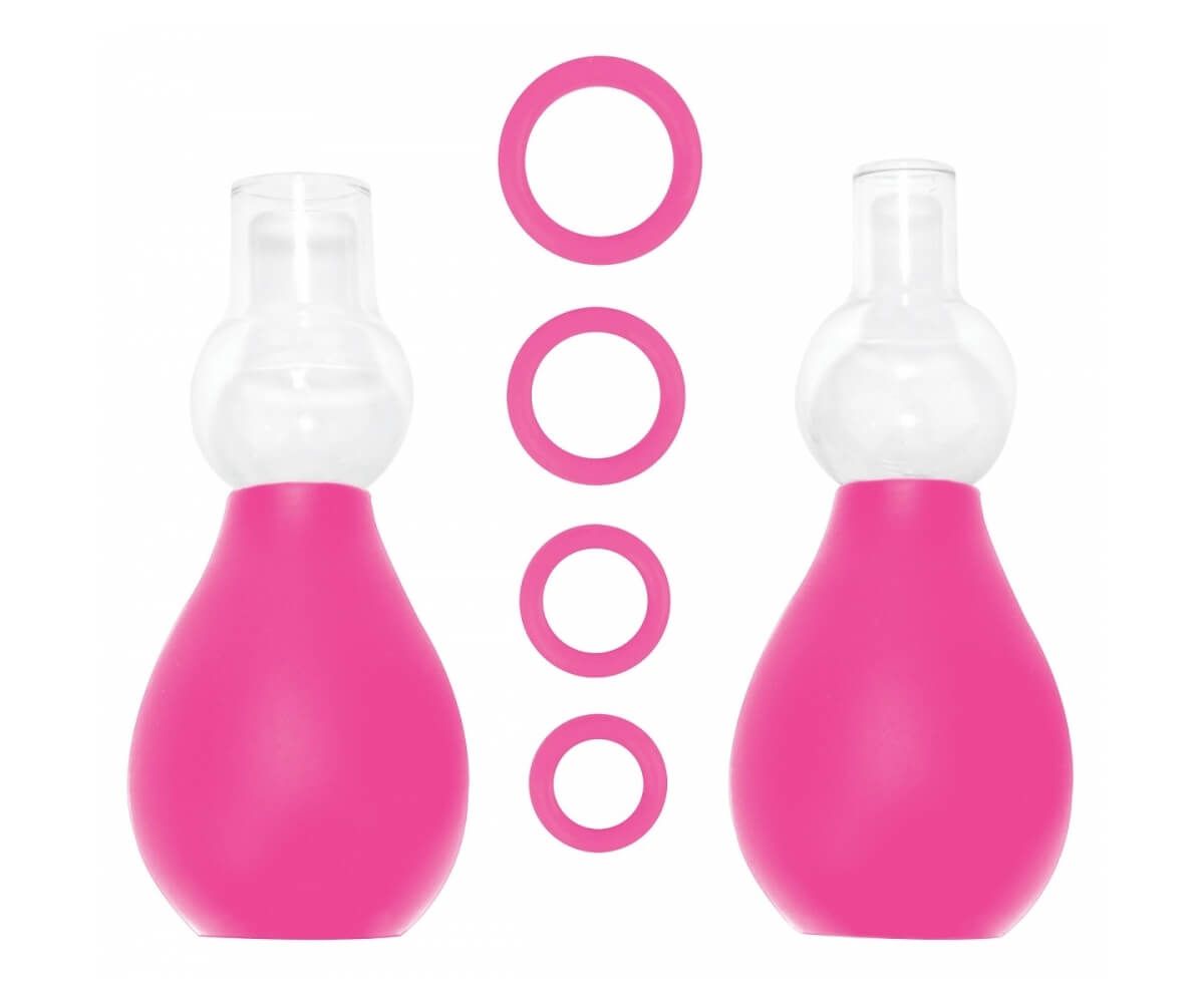 Помпы для сосков Shots Media Nipple Erector Set, розовые