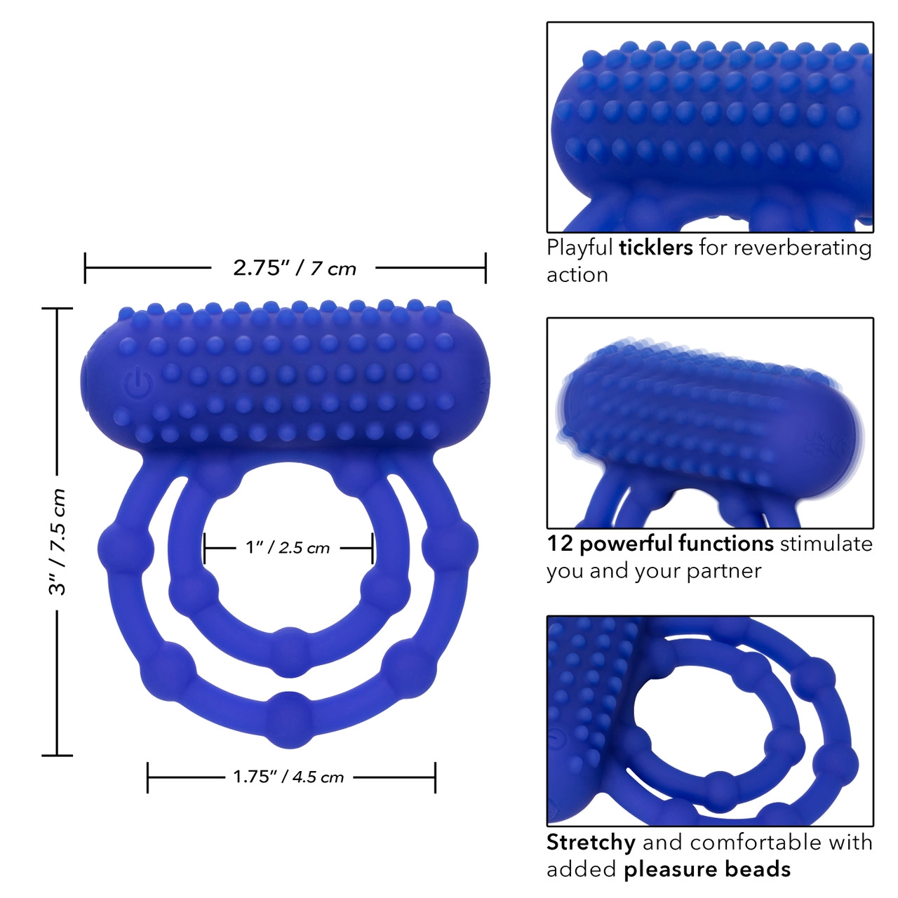 эрекционное двойное виброкольцо silicone rechargeable 10 bead maximus ring в Краснодаре