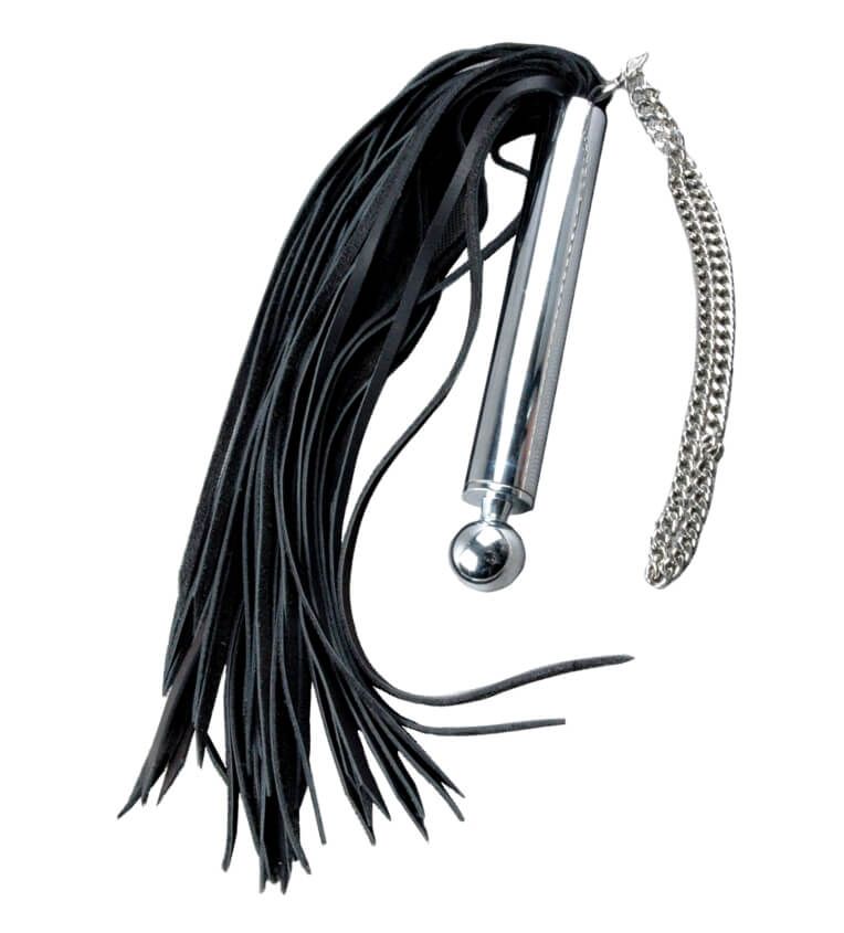 Плетка Beastly Серебряная мечта, 55 см, чёрная