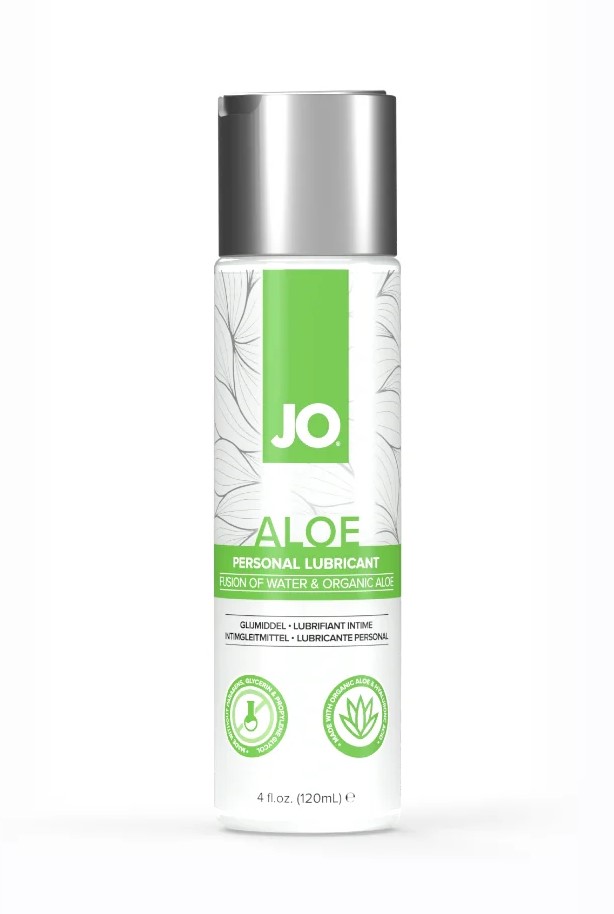 Гель на водной основе с настоем органического алоэ и гиалуроновой кислоты/ JO ALOE - 120 мл.