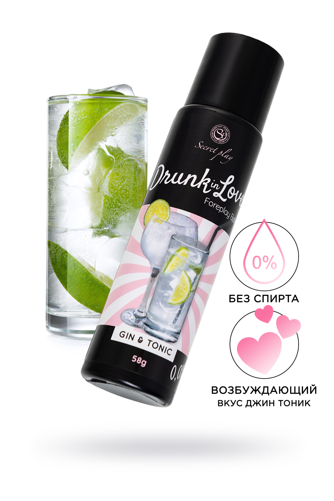 интимный гель secret play для сосков и интимных зон, со вкусом джин тоника, 58 г в Краснодаре