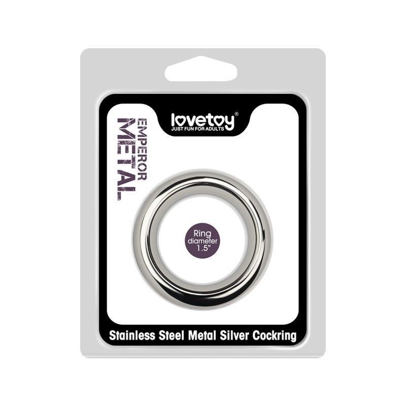 кольцо lovetoy metal silver cockring 4 см, металлическое в Краснодаре