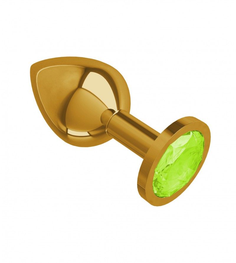 втулка gold средняя с салатовым кристаллом в Краснодаре
