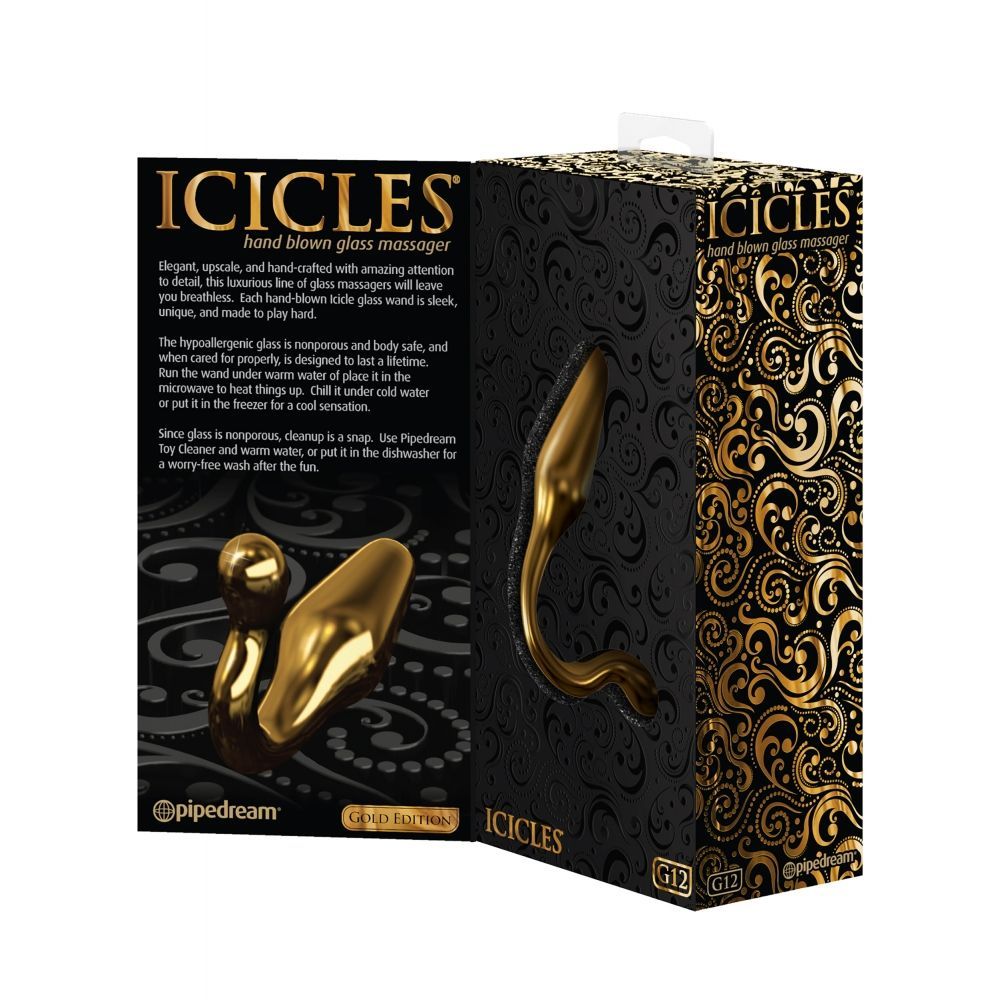 анальная пробка pipedream icicles gold edition g12, стеклянная в Краснодаре
