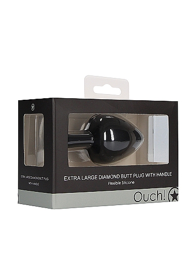 анальная пробка для ношения с кристаллом  diamond butt plug with handle в Краснодаре