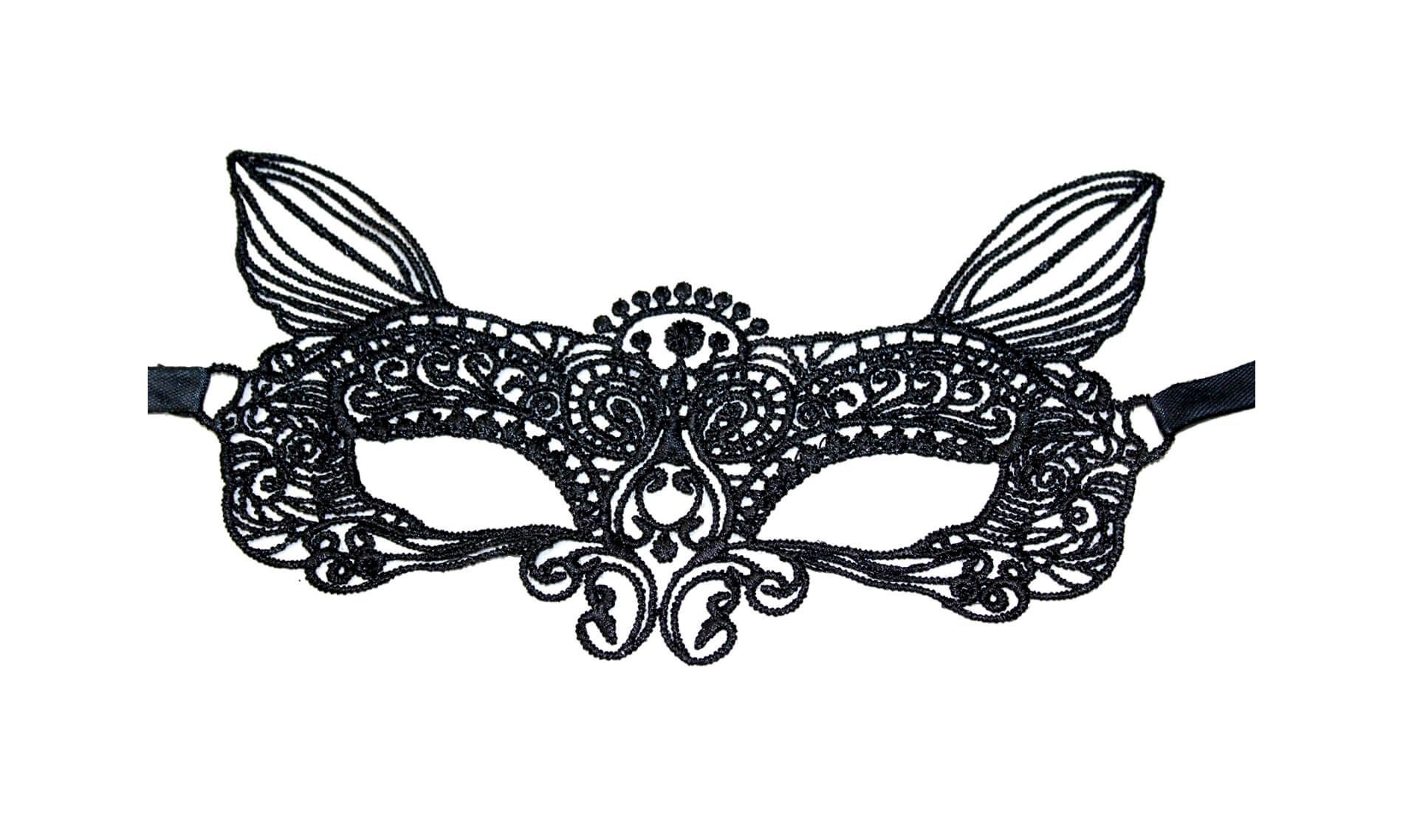 Эротическое маска кружевная, черная в Краснодаре