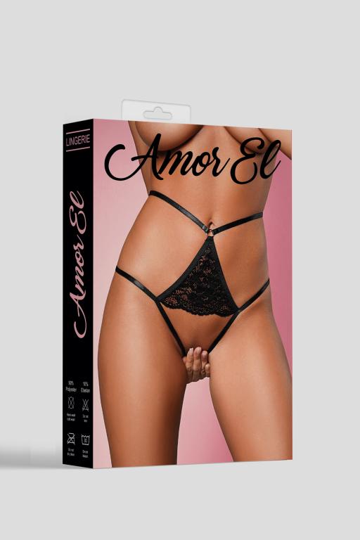 Эротическое откровенные трусики с доступом m black в Краснодаре