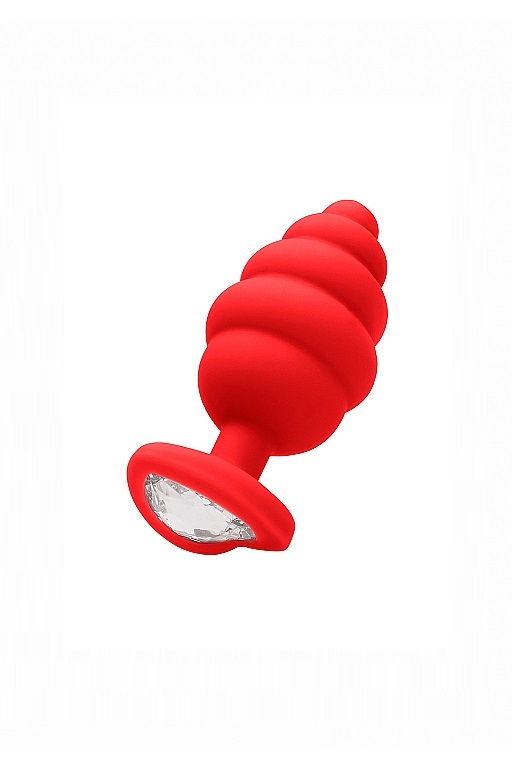 анальная пробка regular ribbed diamond heart plug в Краснодаре