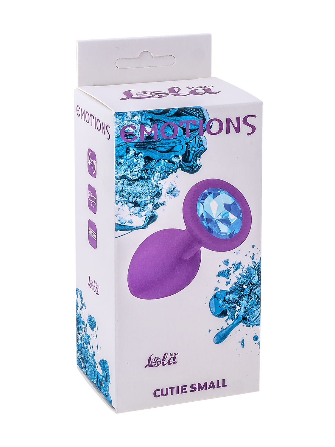 Анальная пробка Emotions Cutie Small Purple light blue crystal 4011-03Lola