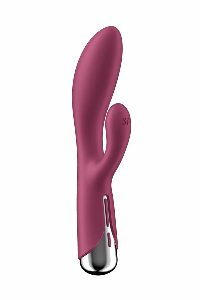 вибратор-кролик с ротацией satisfyer spinning rabbit 1, силикон, бордовый, 20,5 см в Краснодаре