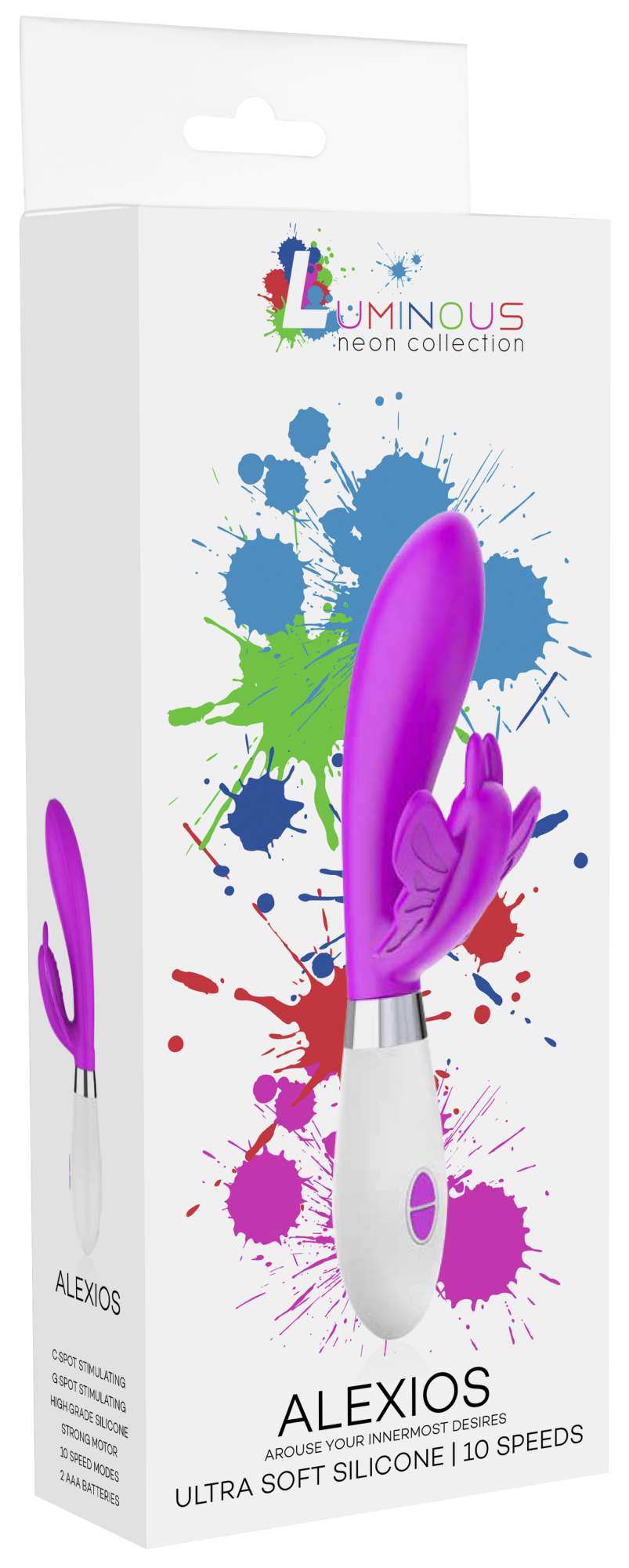 Вибратор - кролик  Alexios (яркая фуксия)