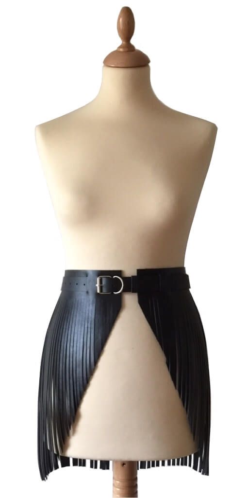 Эротическое юбка с бахромой черная, 40 см в Краснодаре