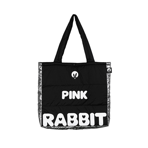 Сумка-шопер PinkRabbit, стёганая, чёрная