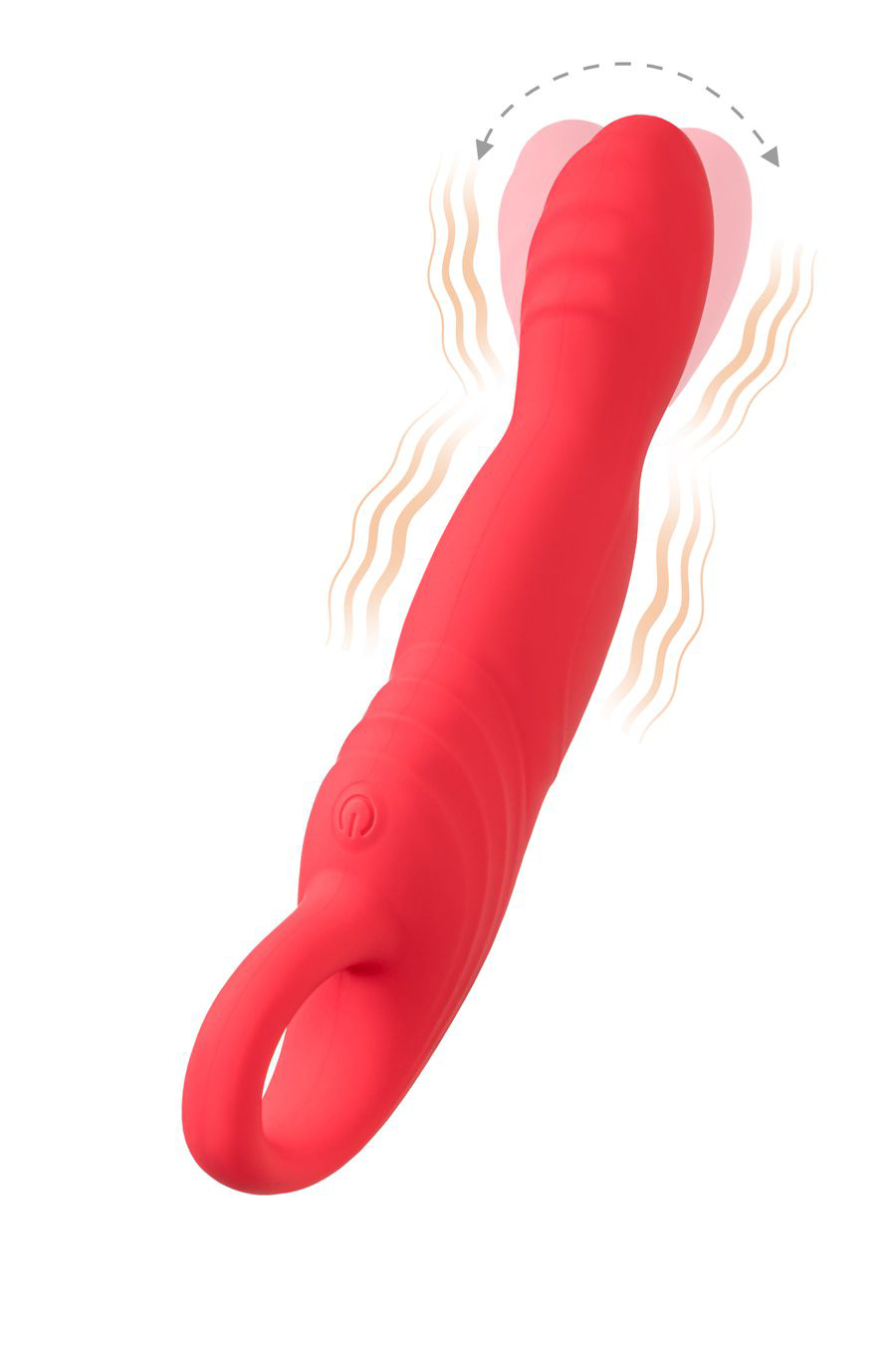 вибратор для точки g с двигающейся головкой flovetta carnation, силикон, розовый, 19 см в Краснодаре