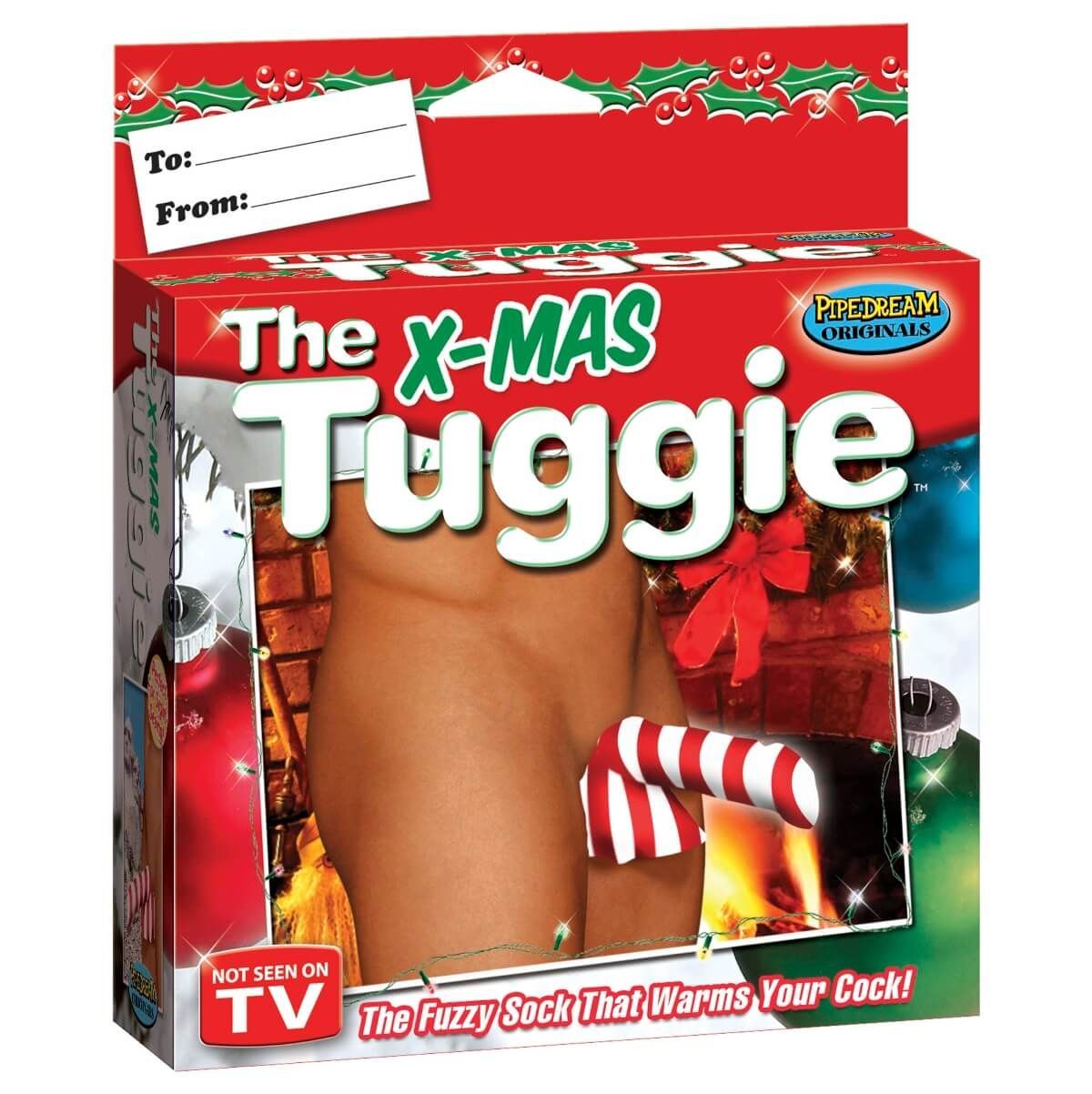 новогодний чулок pipedream the x-mas tuggie, красно-белый в Краснодаре