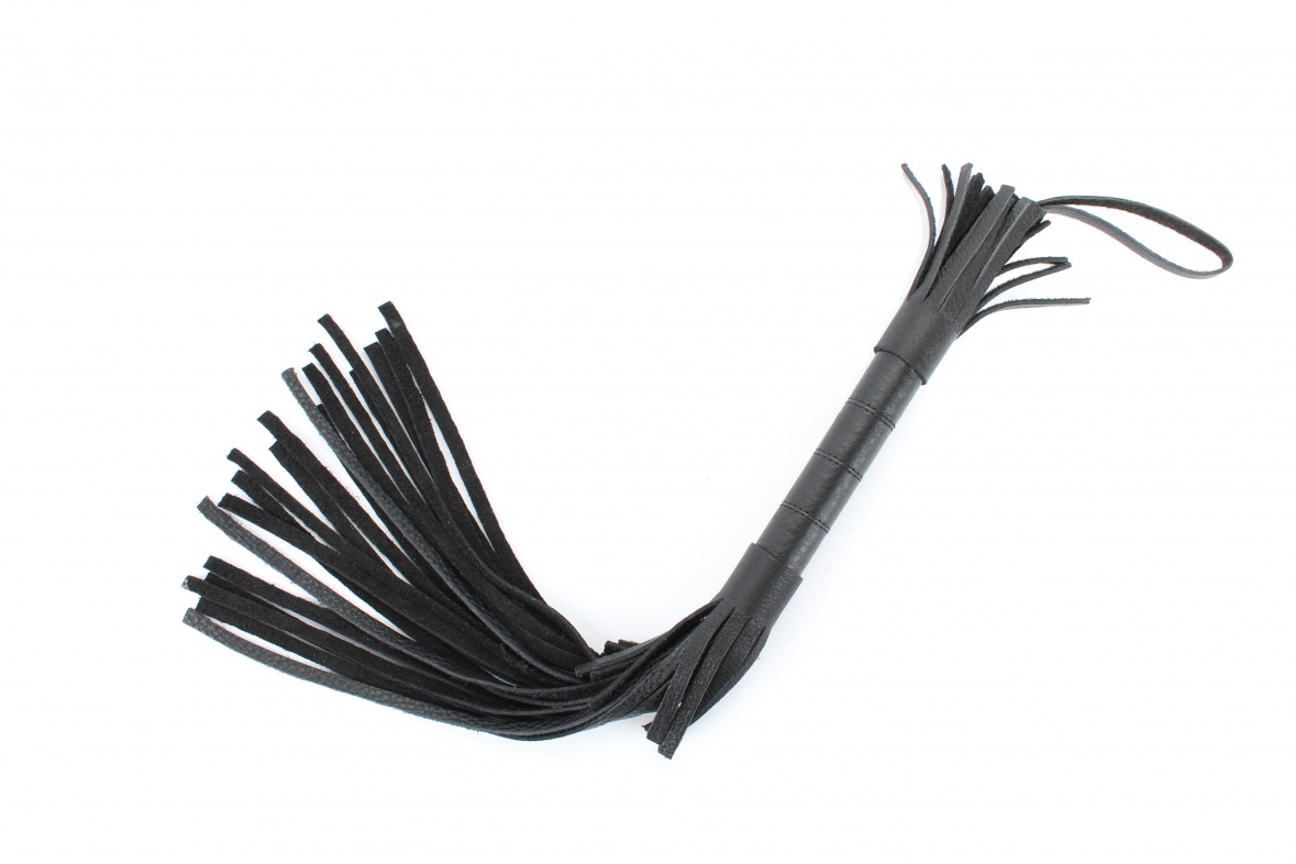 плетка короткая из натуральной кожи черная 54003ars в Краснодаре