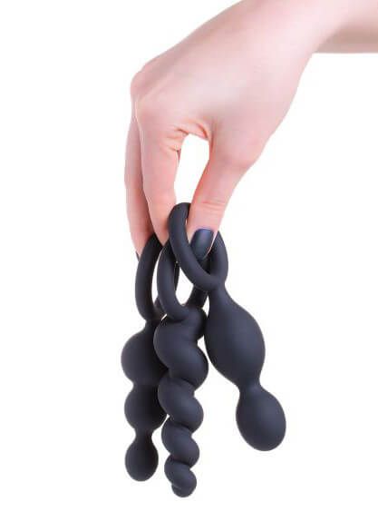 набор из трёх стимуляторов satisfyer booty call, чёрные в Краснодаре