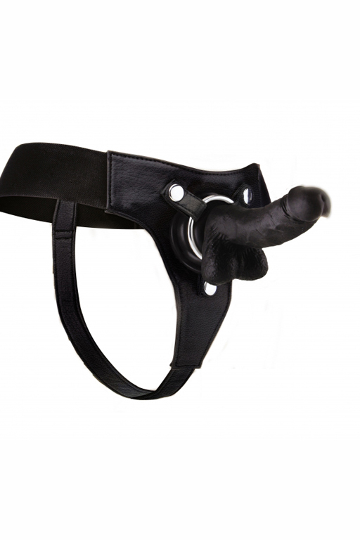 страпон с кожаными трусиками realistic - 7 inch в Краснодаре