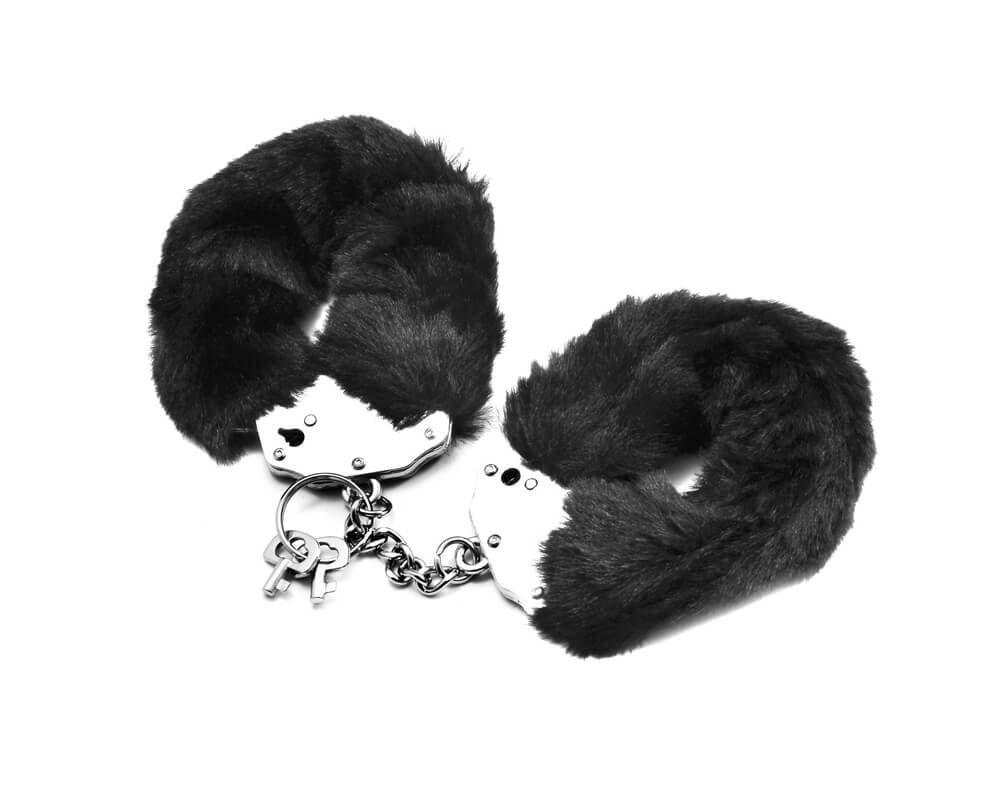 Наручники декоративные Lovetoy Fetish Pleasure Fluffy Handcuffs, черные