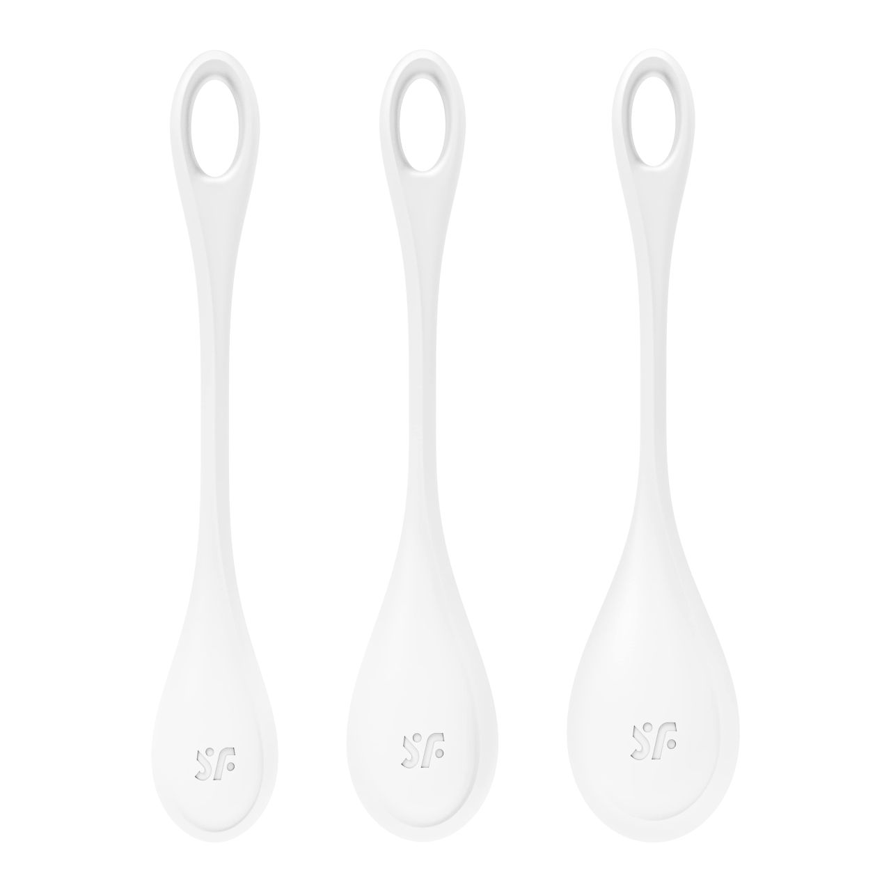 набор одинарных вагинальных шариков yoni power 1 (белый) в Краснодаре