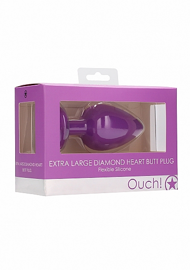 Анальная пробка Extra Large Diamond Heart Butt Plug