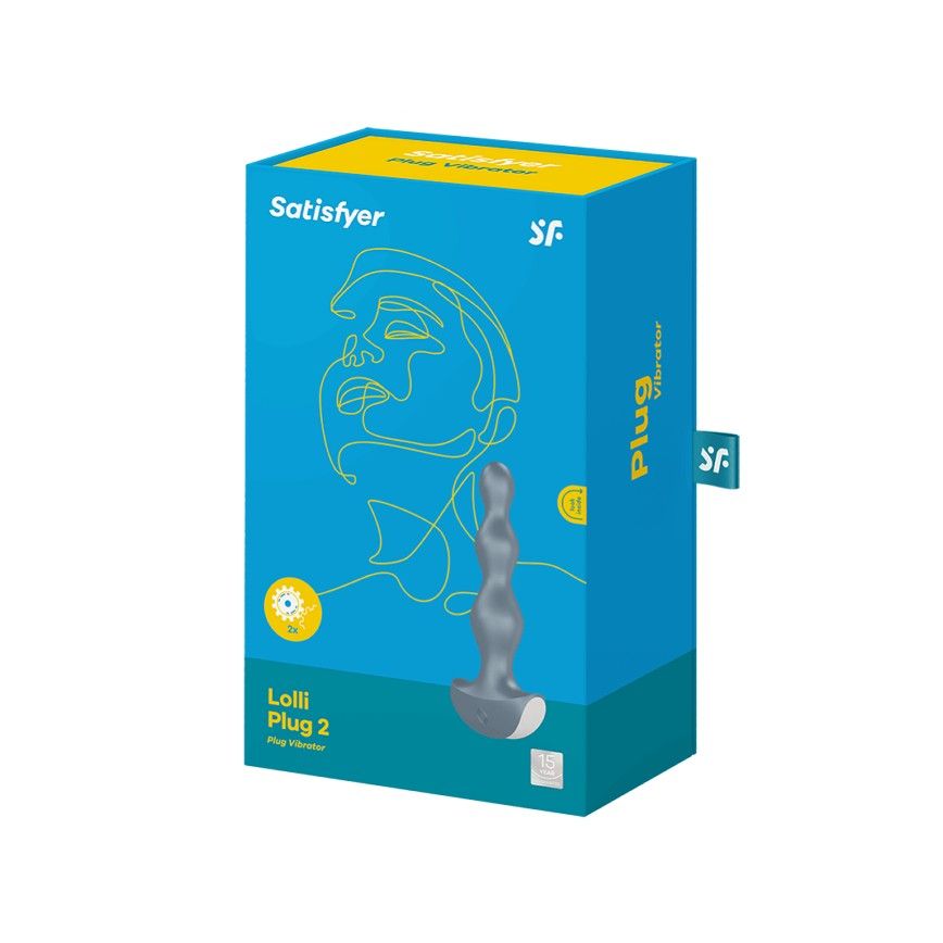 пробка анальная с вибрацией satisfyer lolli plug 2, голубая в Краснодаре