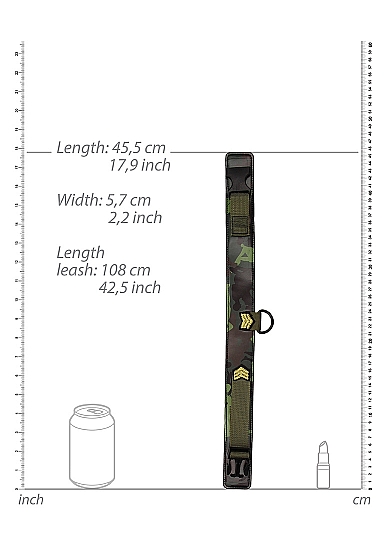 ошейник с поводком collar with leash - army theme в Краснодаре