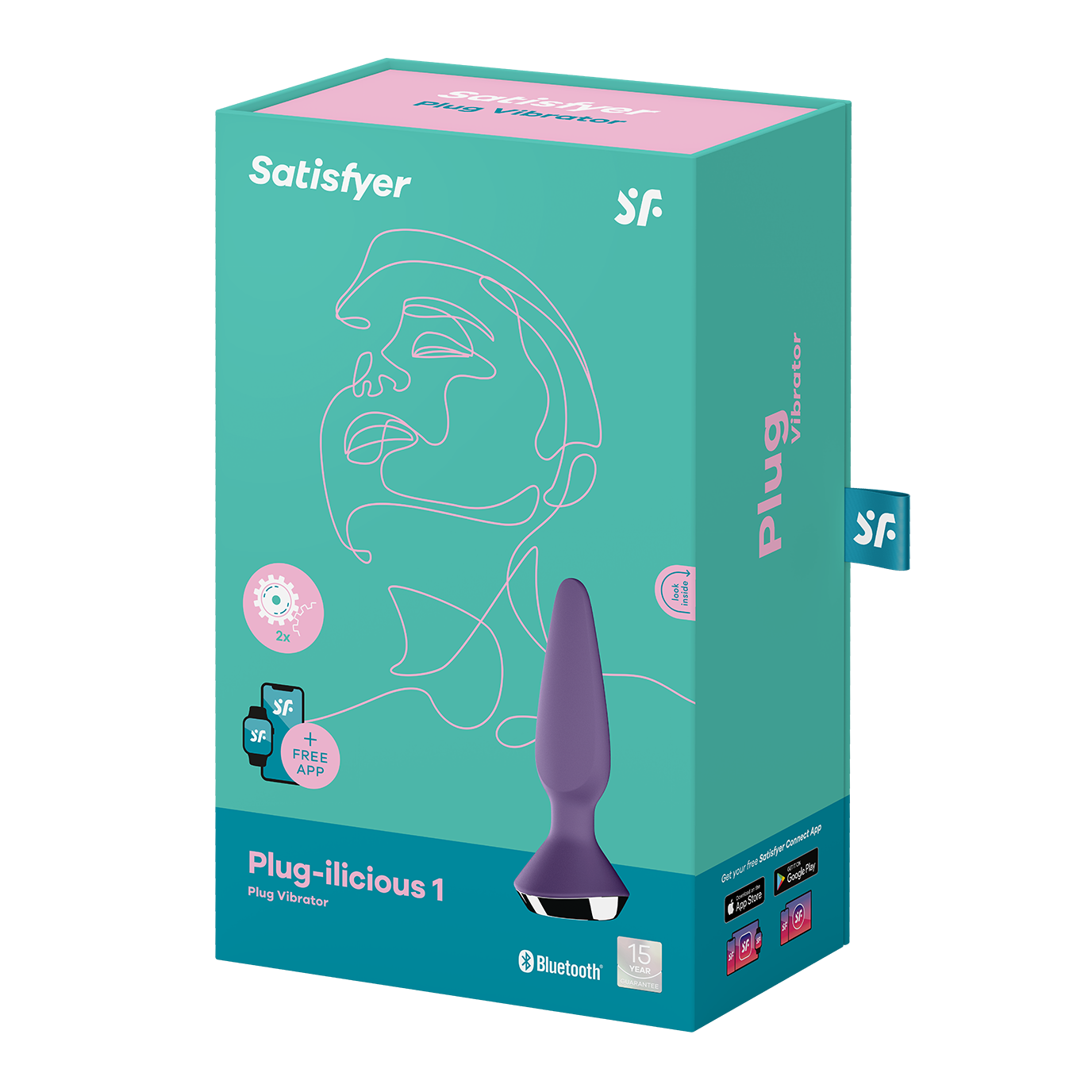 анальная пробка с вибрацией satisfyer plug-ilicious 1 connect app purple 003221sa в Краснодаре