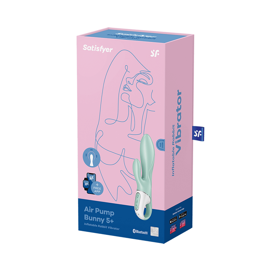 Вибратор с Функцией Расширения Satisfyer Air Pump Bunny 5+ mint 038537SA