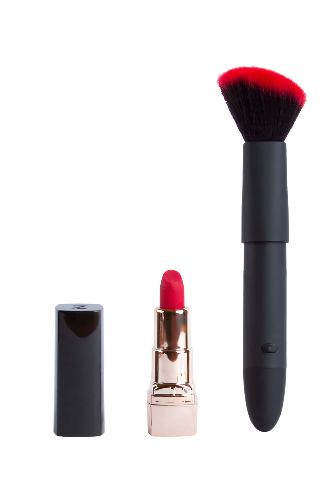 Вибронабор PinkRabbit Косметичка с помадой и кисточкой