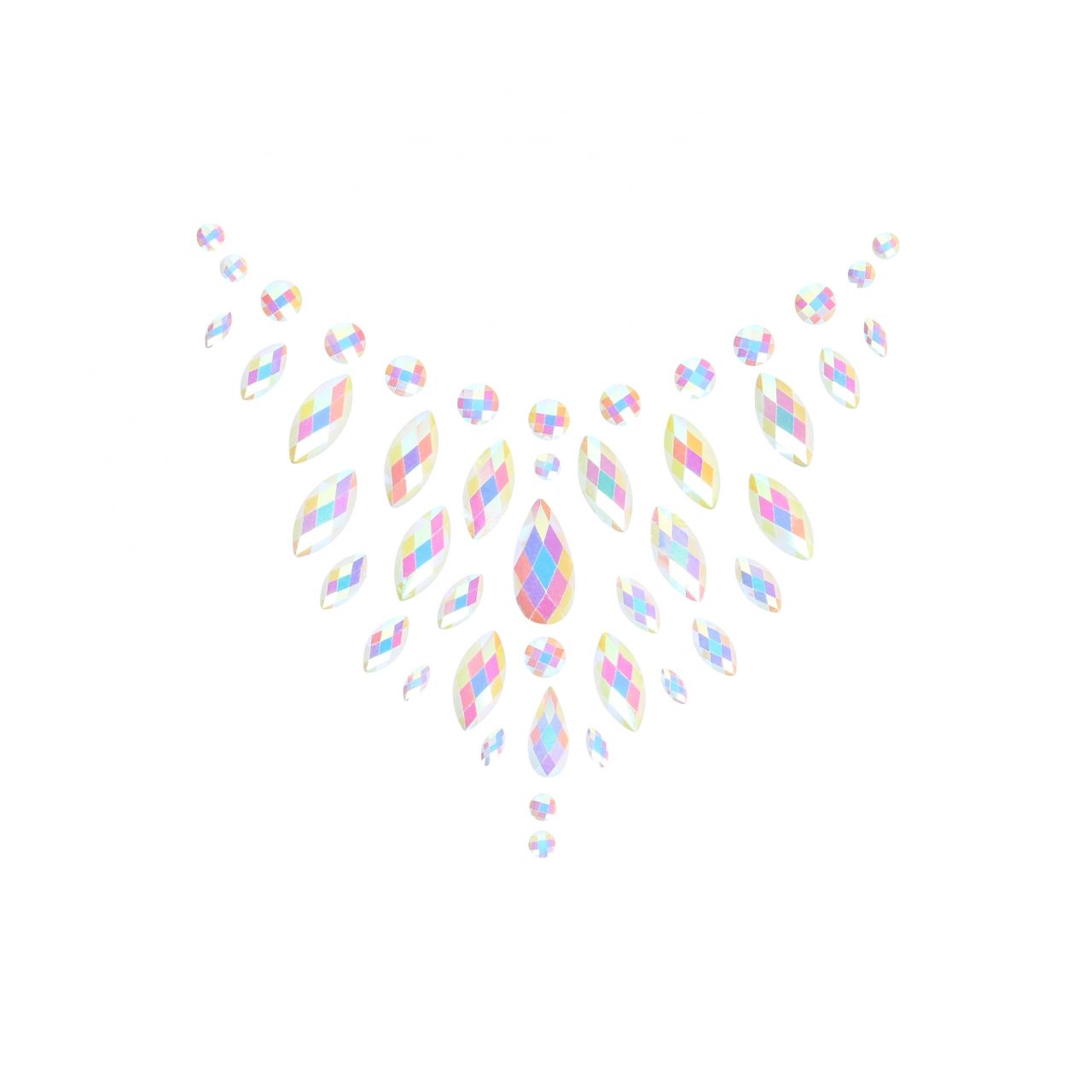 декоративное украшение (камни) на клеевой основе body jewelry stickers - chest - glow in the dark - в Краснодаре