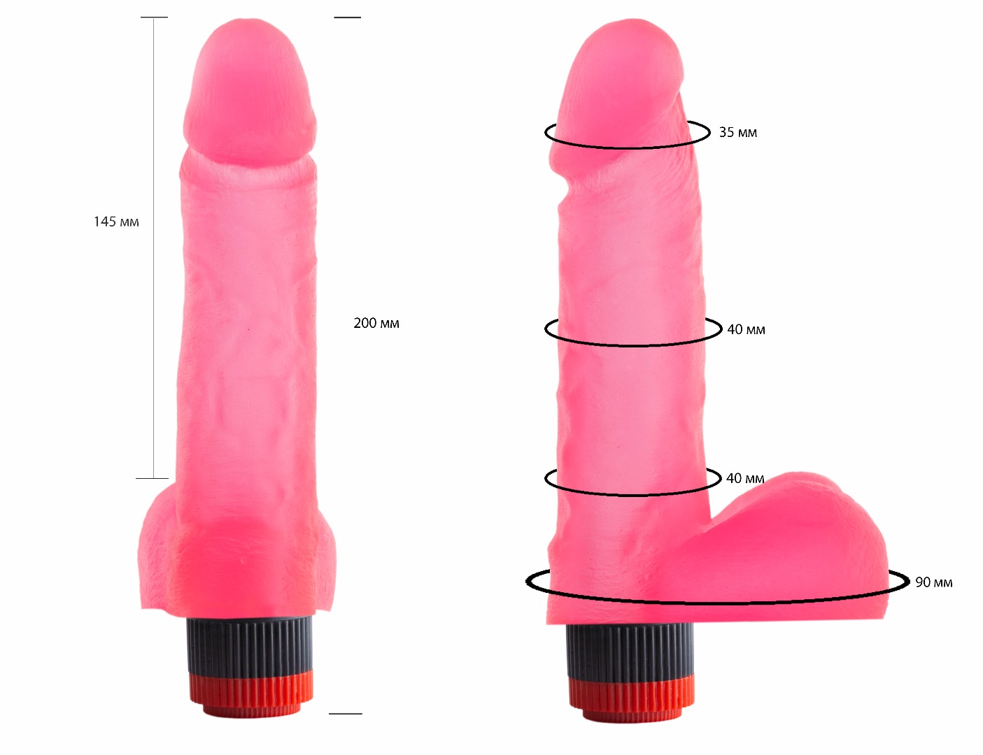 вибратор гелевый розовый 221400ru в Краснодаре