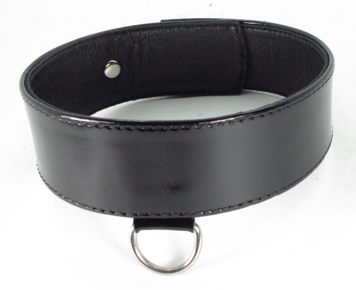 ошейник из кожи лак на пряжке, с мягким подкладом 55034ars в Краснодаре