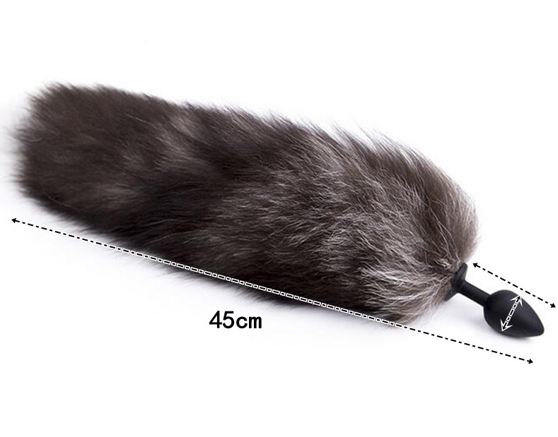 пробка силиконовая с хвостом серебристая лиса 47077-2-mm в Краснодаре