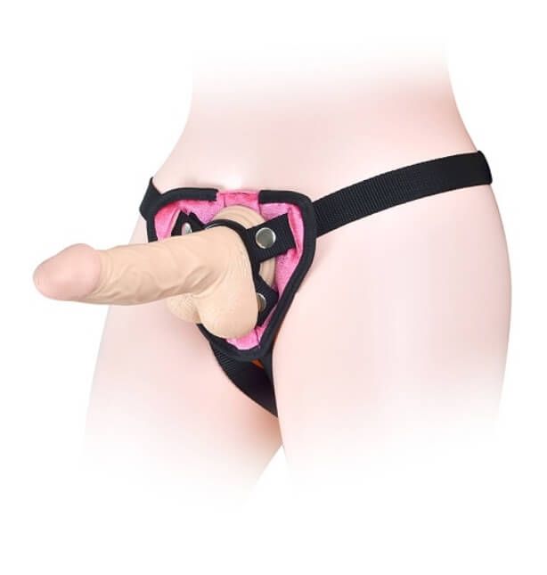 трусики для страпона lovetoy orgasm cozy harness, розовые в Краснодаре