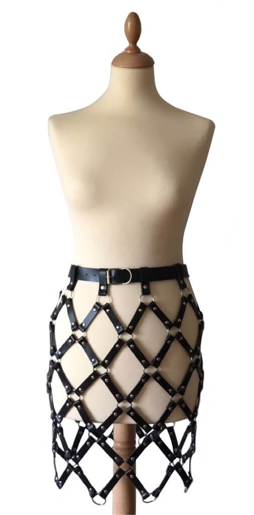 Эротическое юбка ромб средняя, черная в Краснодаре