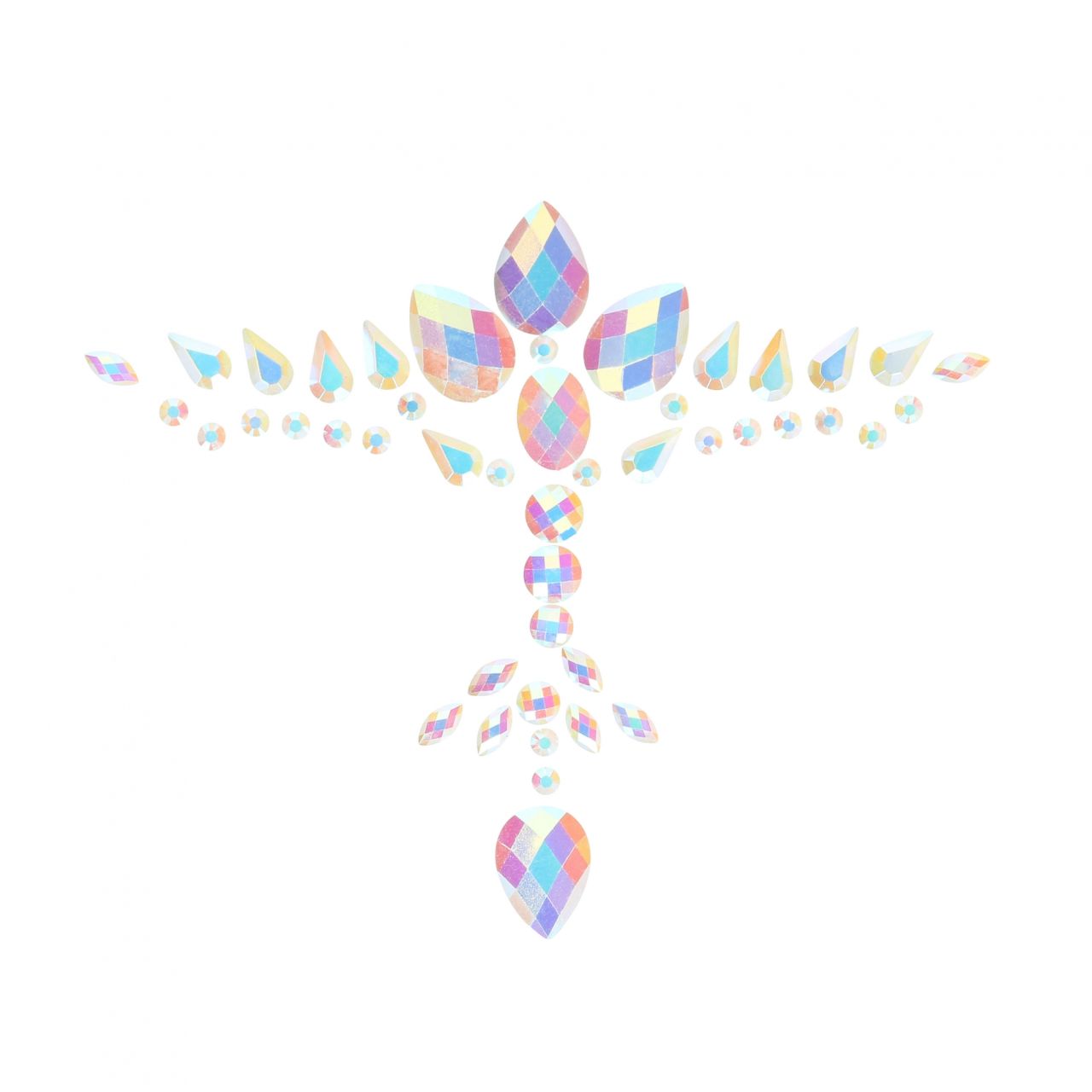 декоративное украшение (камни) на клеевой основе body jewelry stickers - chest - glow in the dark - в Краснодаре