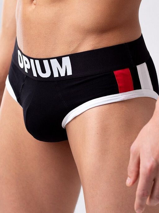 Эротическое трусы мужские слипы opium r137, черные в Краснодаре
