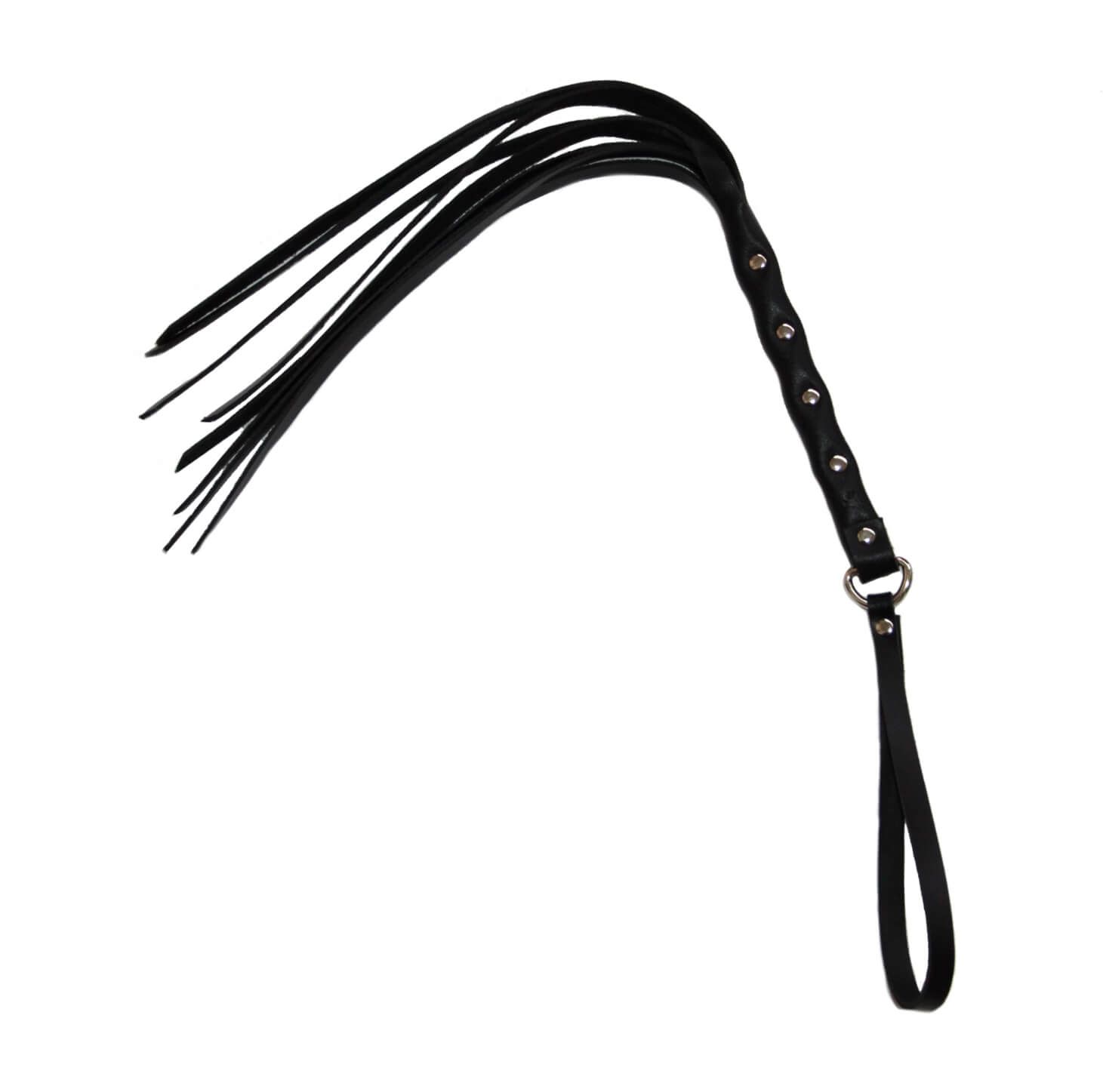 Плеть маленькая PinkRabbit с заклепками, чёрная