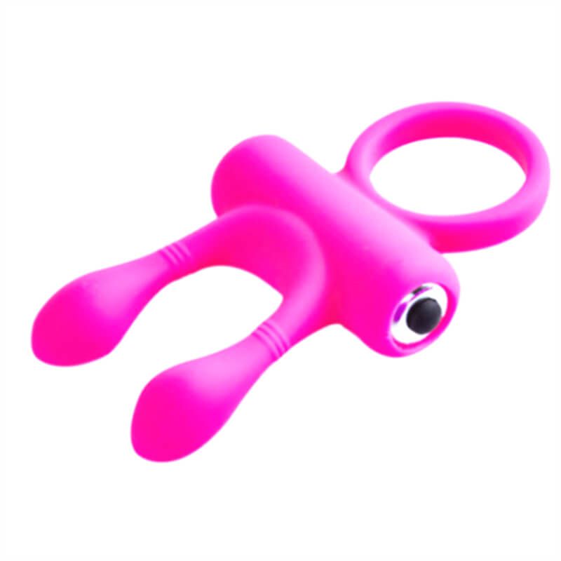 виброкольцо с ушками juicy toyz, розовое в Краснодаре