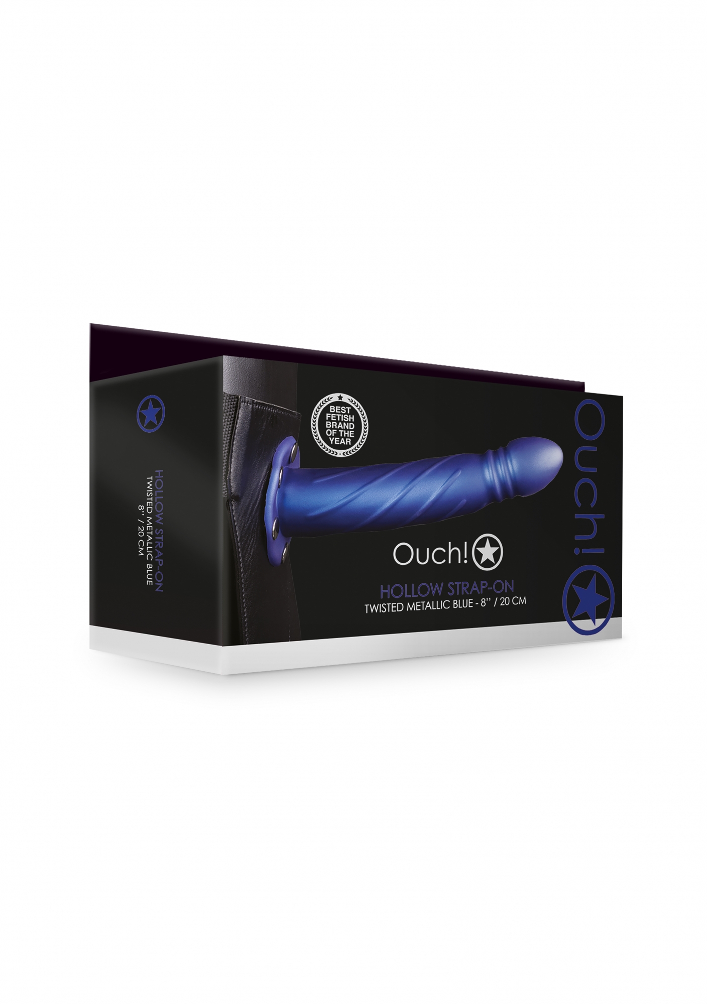 страпон-фаллопротез со спиралевидной фактурой без мошонки - 8'' / 20 см в Краснодаре