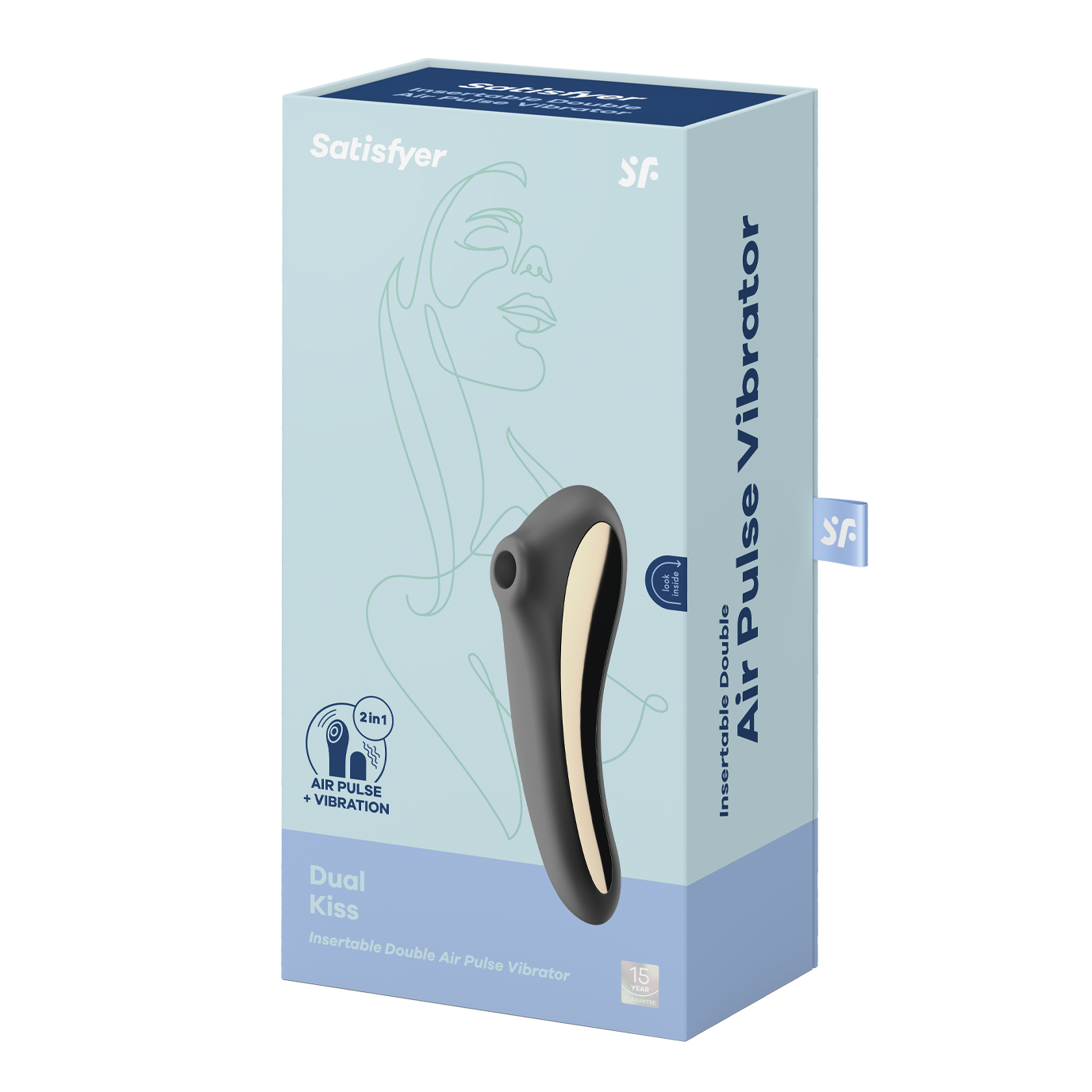 Вакуумный массажер Satisfyer Dual Kiss black 003009SA